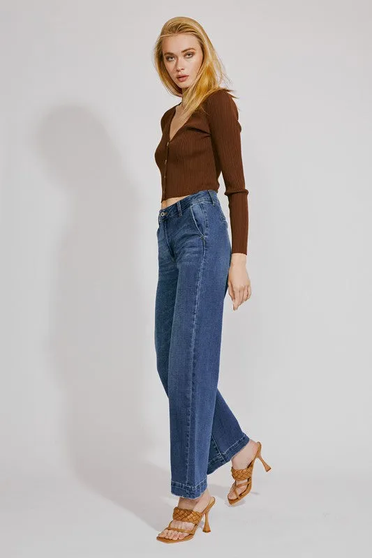 High Rise KanCan Wide Leg Trouser