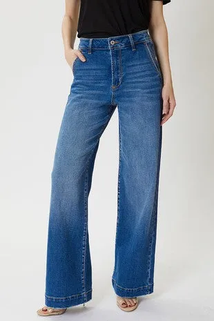 High Rise KanCan Wide Leg Trouser