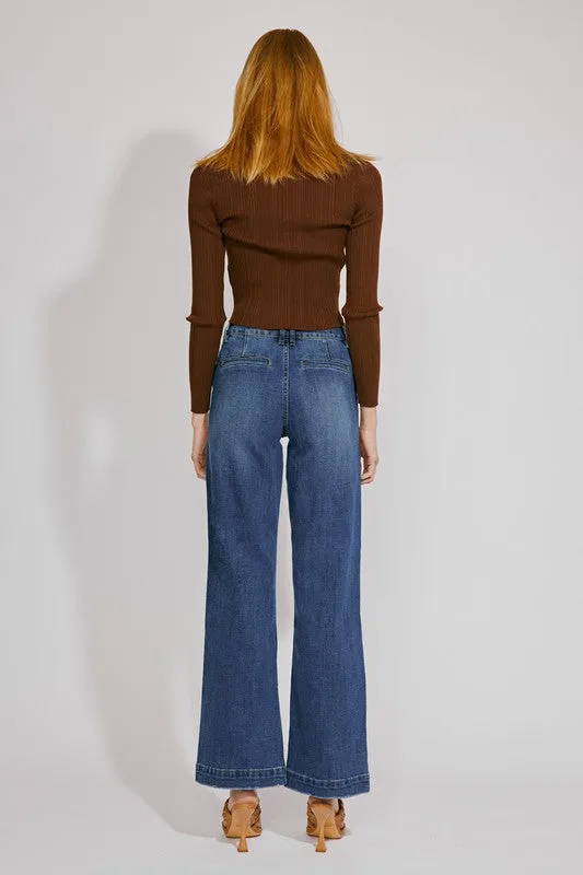 High Rise KanCan Wide Leg Trouser