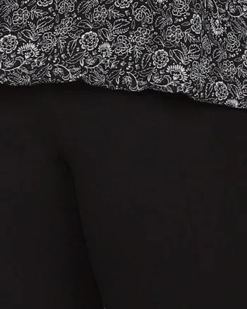 Jina Zip Slit Front Leggings | Black