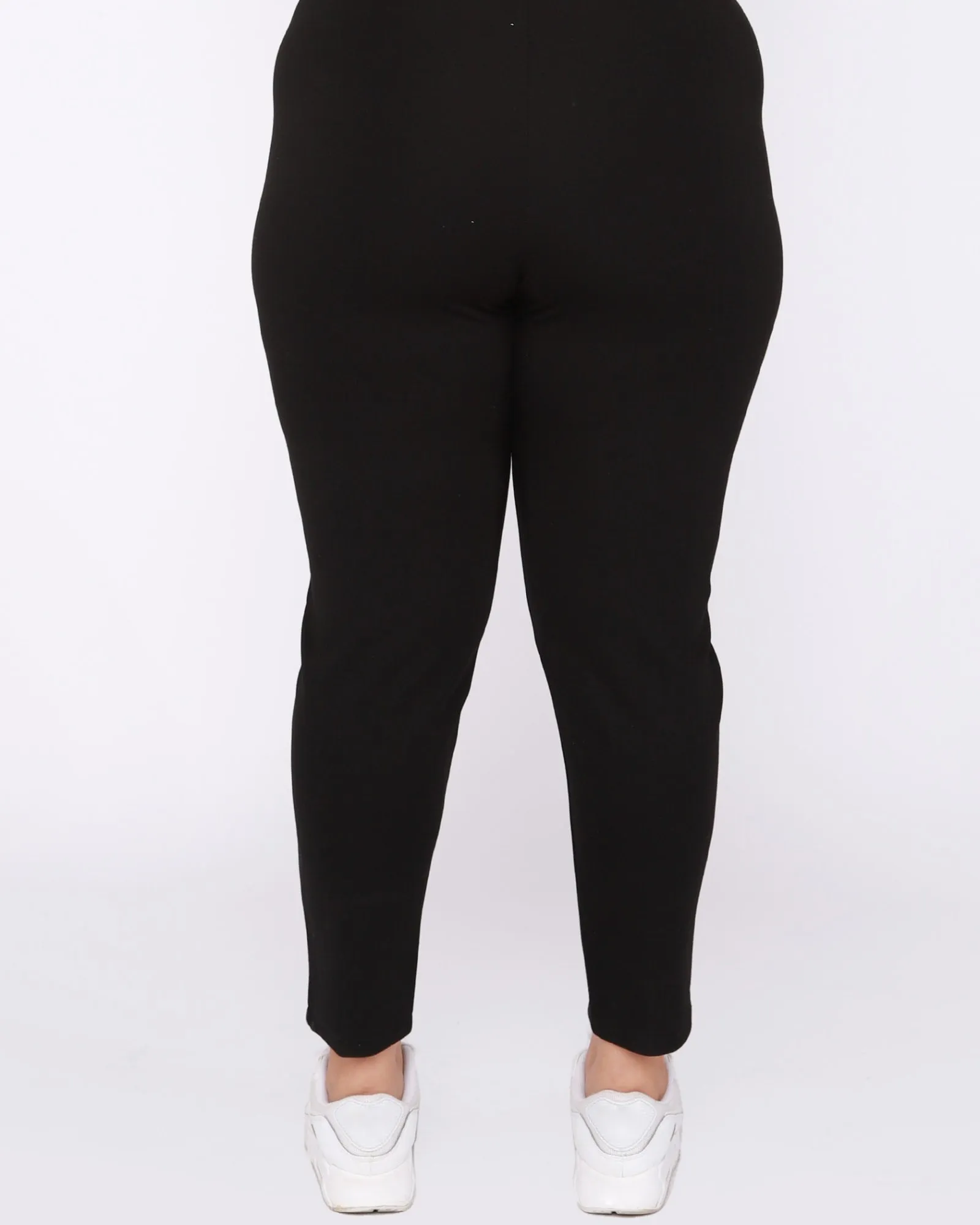 Jina Zip Slit Front Leggings | Black