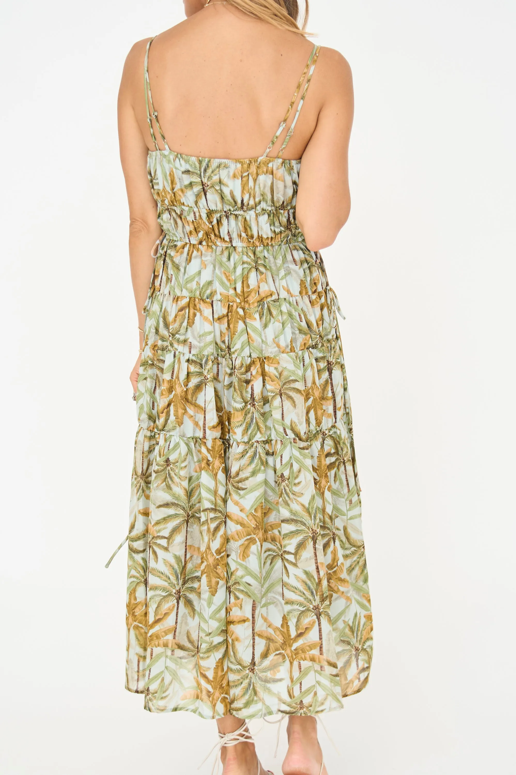 Jungle Print Spaghetti Strap Dress
