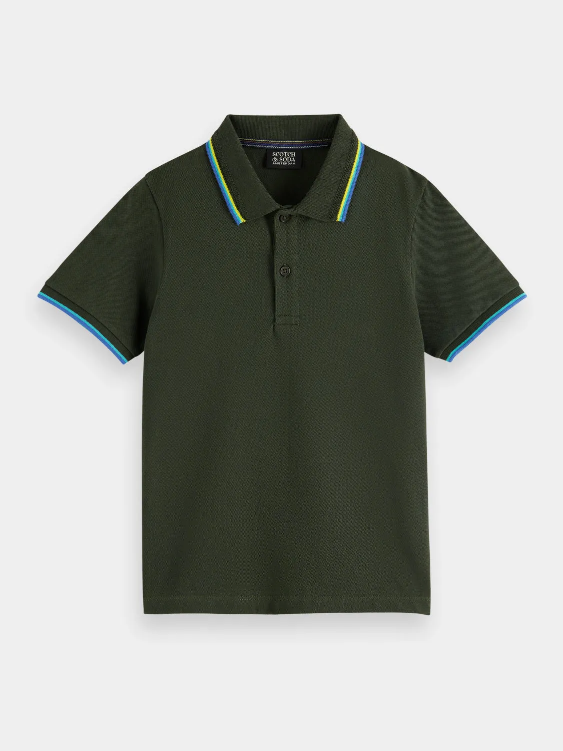 Kids - Regular-fit tipped polo shirt