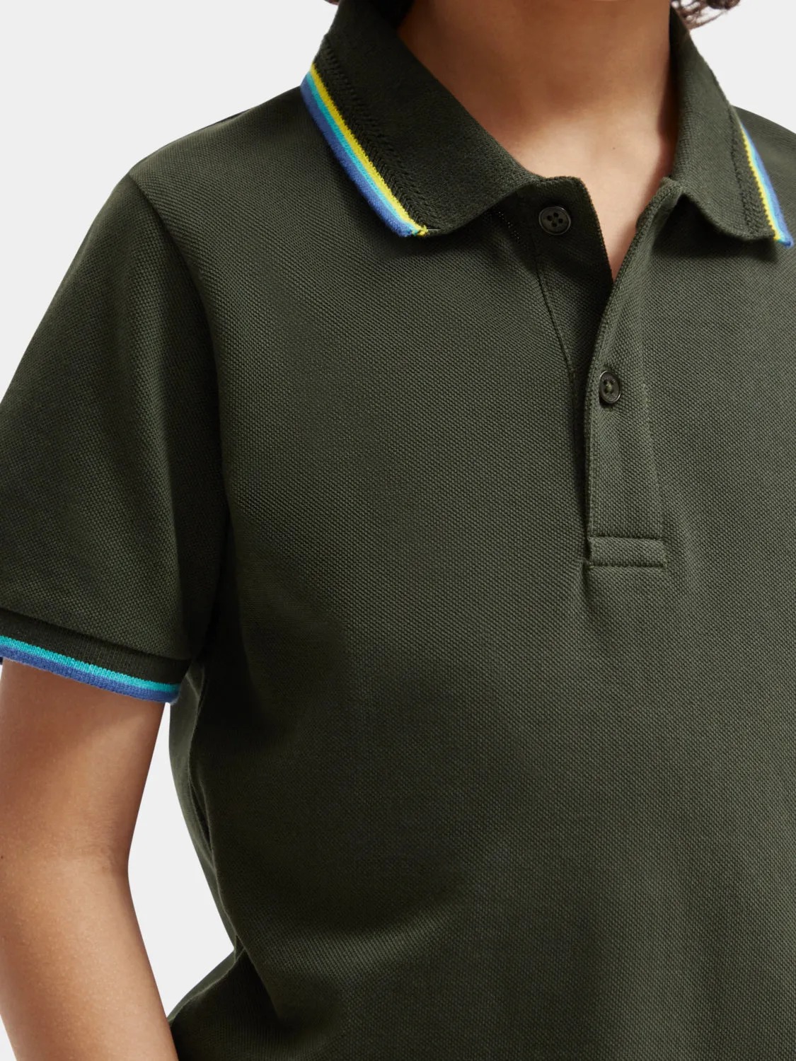 Kids - Regular-fit tipped polo shirt