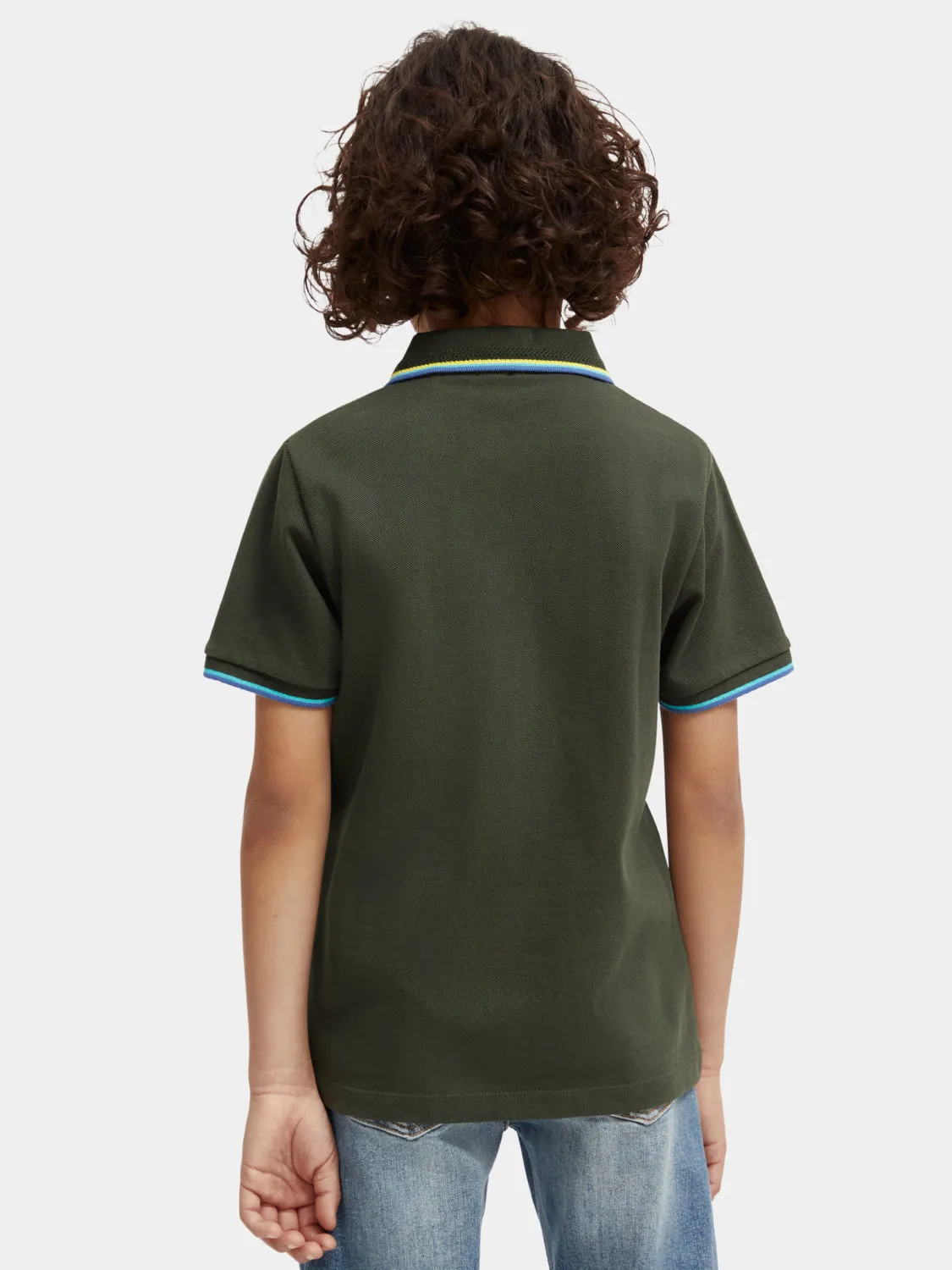 Kids - Regular-fit tipped polo shirt