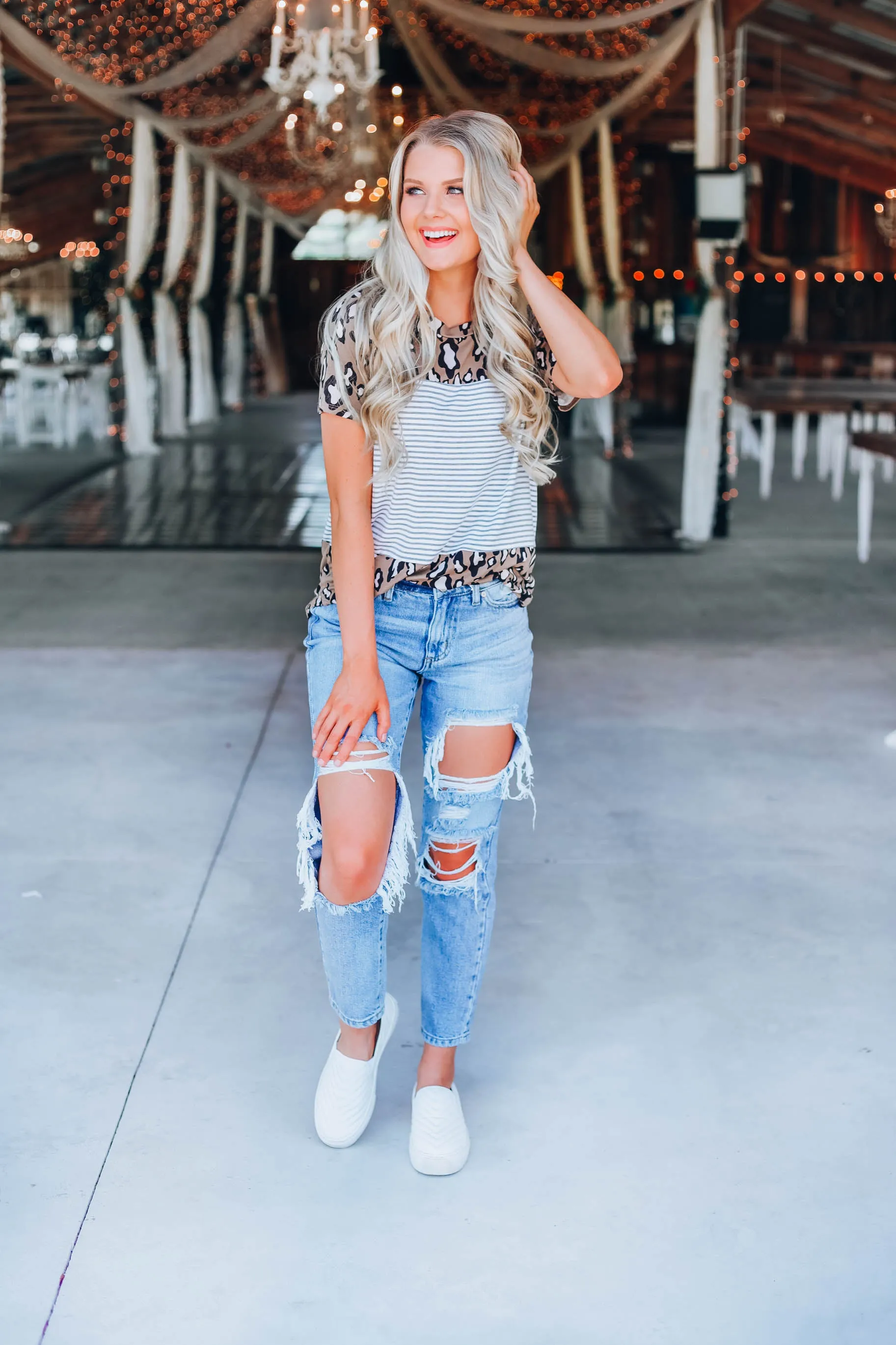L Is For Love Color Block Top