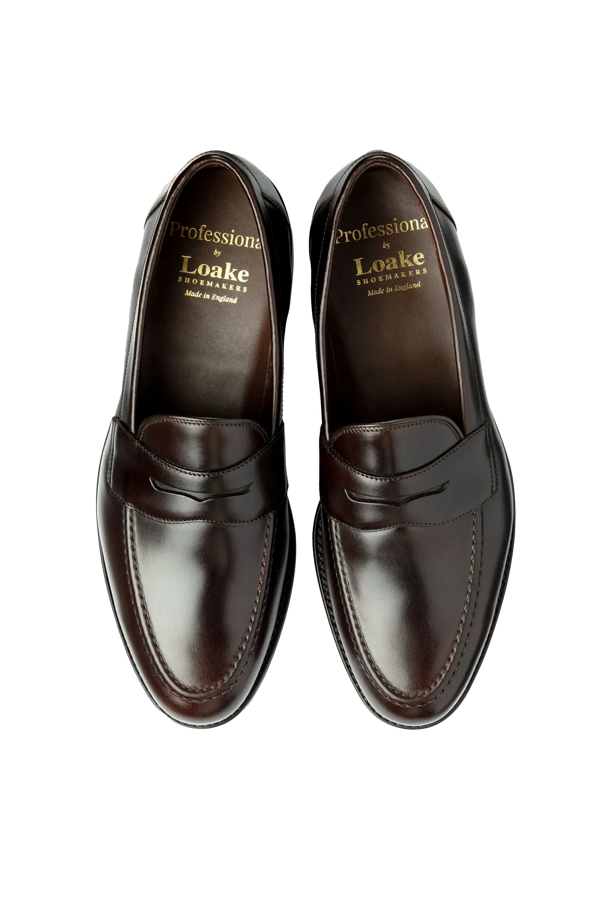 Loake Imperial Polished Penny Loafer Dark Brown
