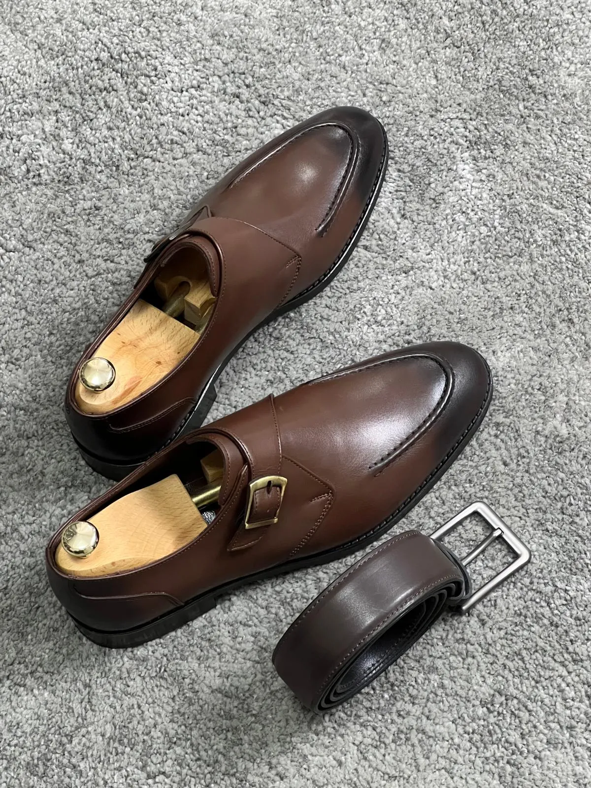 Luxe Special Edition Buckle Detailed Brown Classic Loafer
