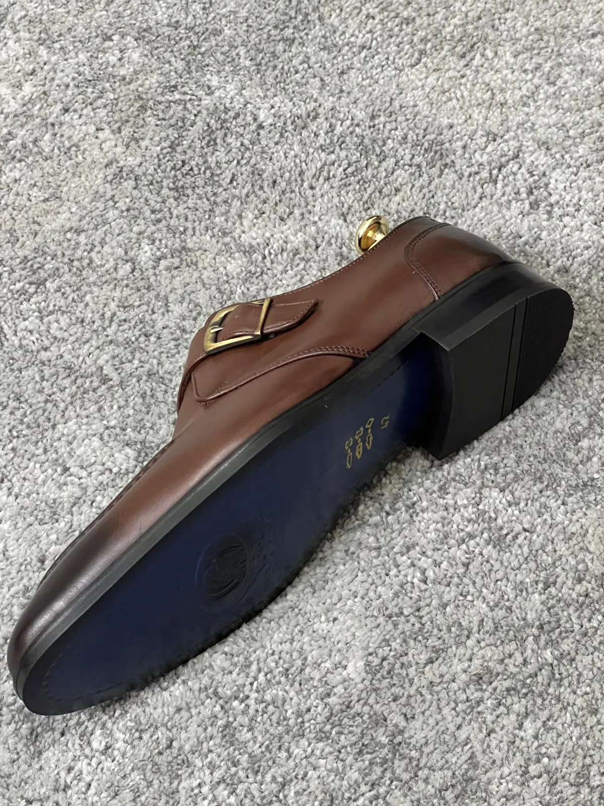 Luxe Special Edition Buckle Detailed Brown Classic Loafer