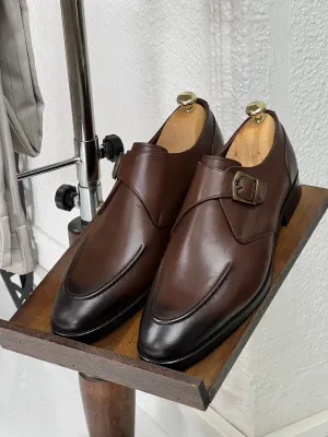 Luxe Special Edition Buckle Detailed Brown Classic Loafer