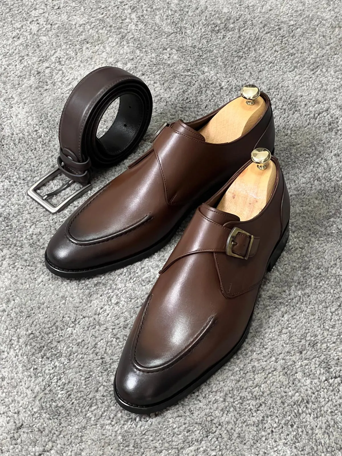 Luxe Special Edition Buckle Detailed Brown Classic Loafer