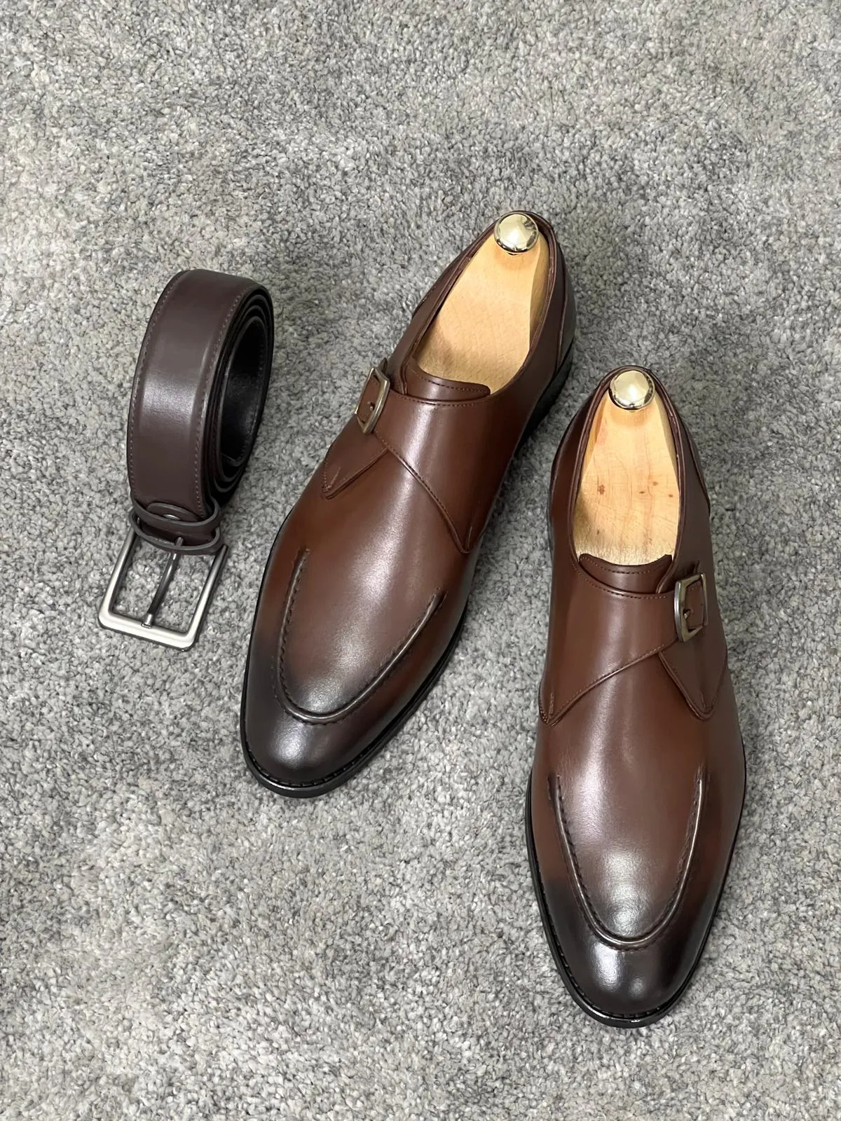 Luxe Special Edition Buckle Detailed Brown Classic Loafer