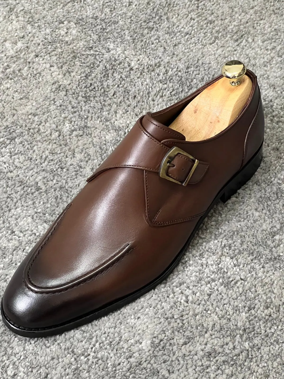 Luxe Special Edition Buckle Detailed Brown Classic Loafer