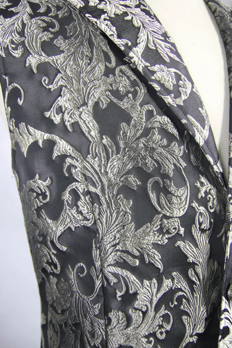 Men's Gothic Embroidered Waistcoat / Steampunk Turn-down Collar Waistcoat