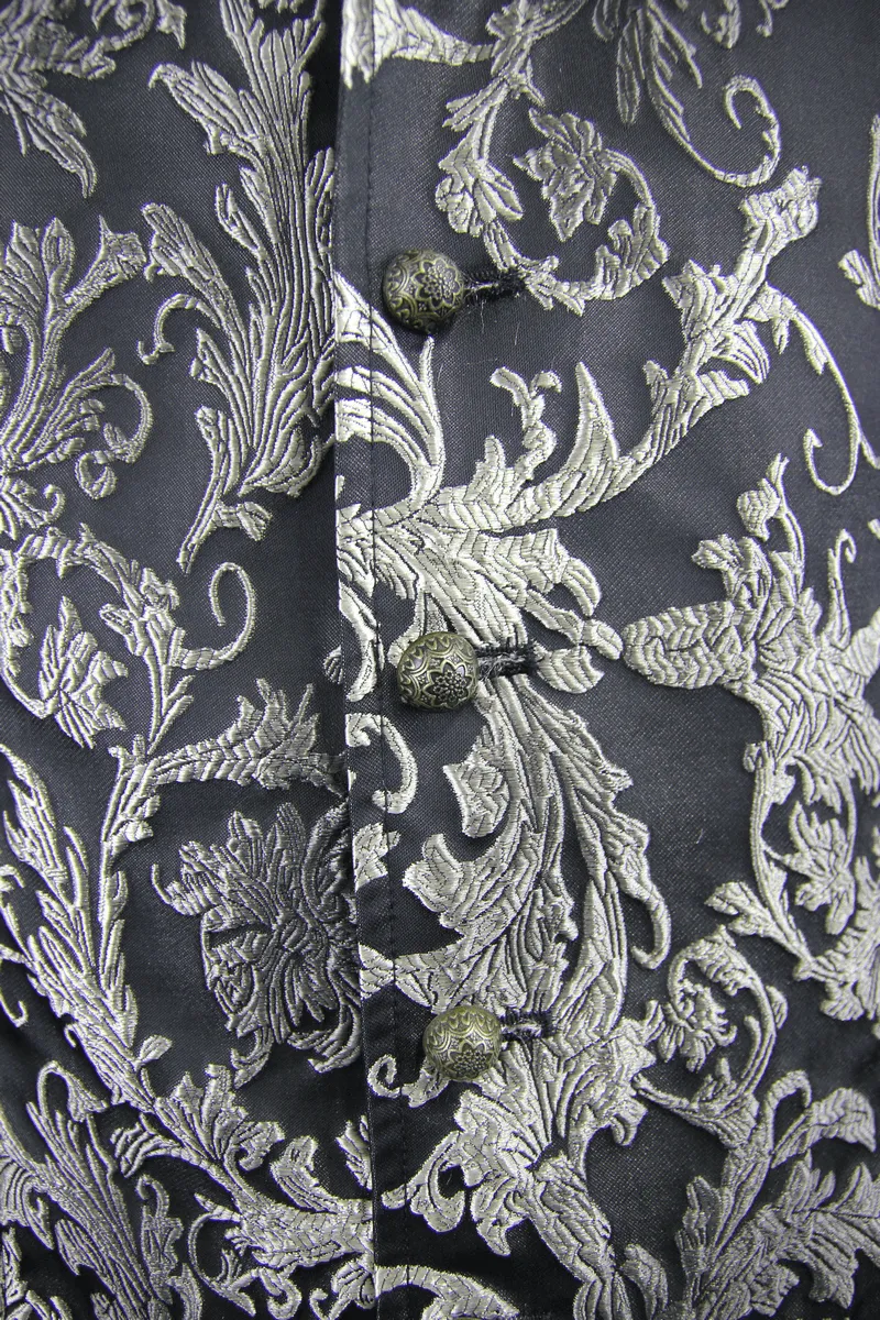Men's Gothic Embroidered Waistcoat / Steampunk Turn-down Collar Waistcoat
