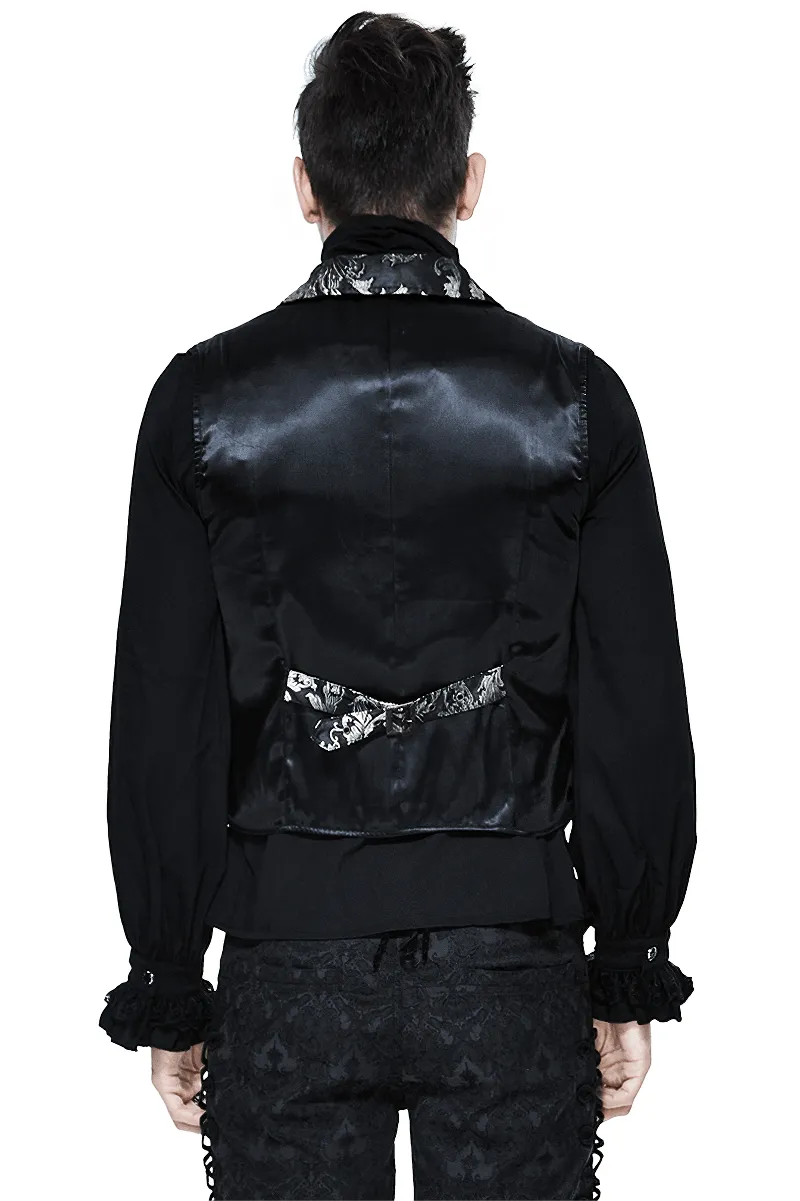 Men's Gothic Embroidered Waistcoat / Steampunk Turn-down Collar Waistcoat