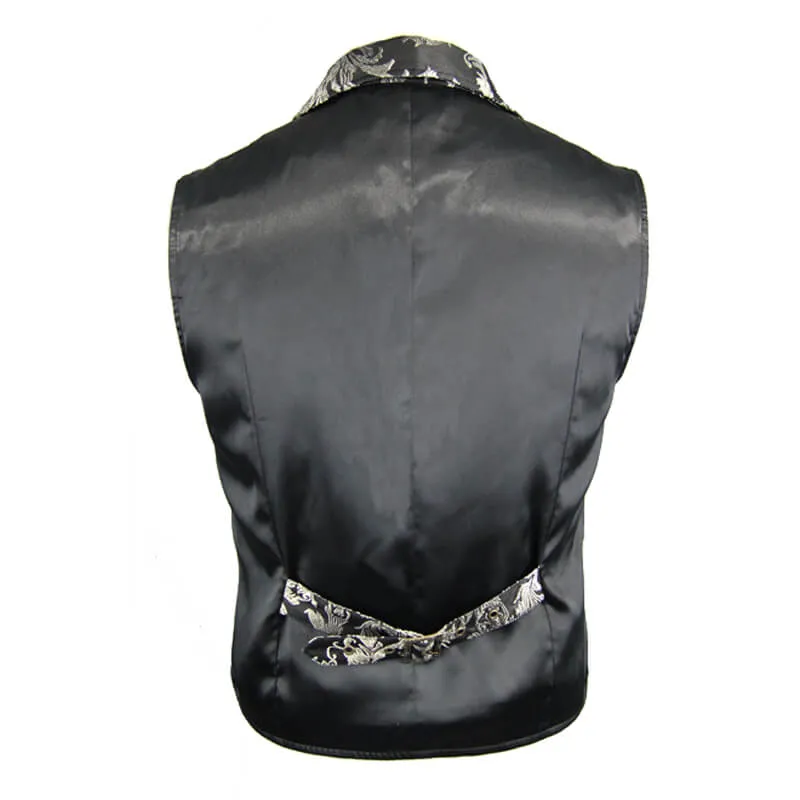 Men's Gothic Embroidered Waistcoat / Steampunk Turn-down Collar Waistcoat