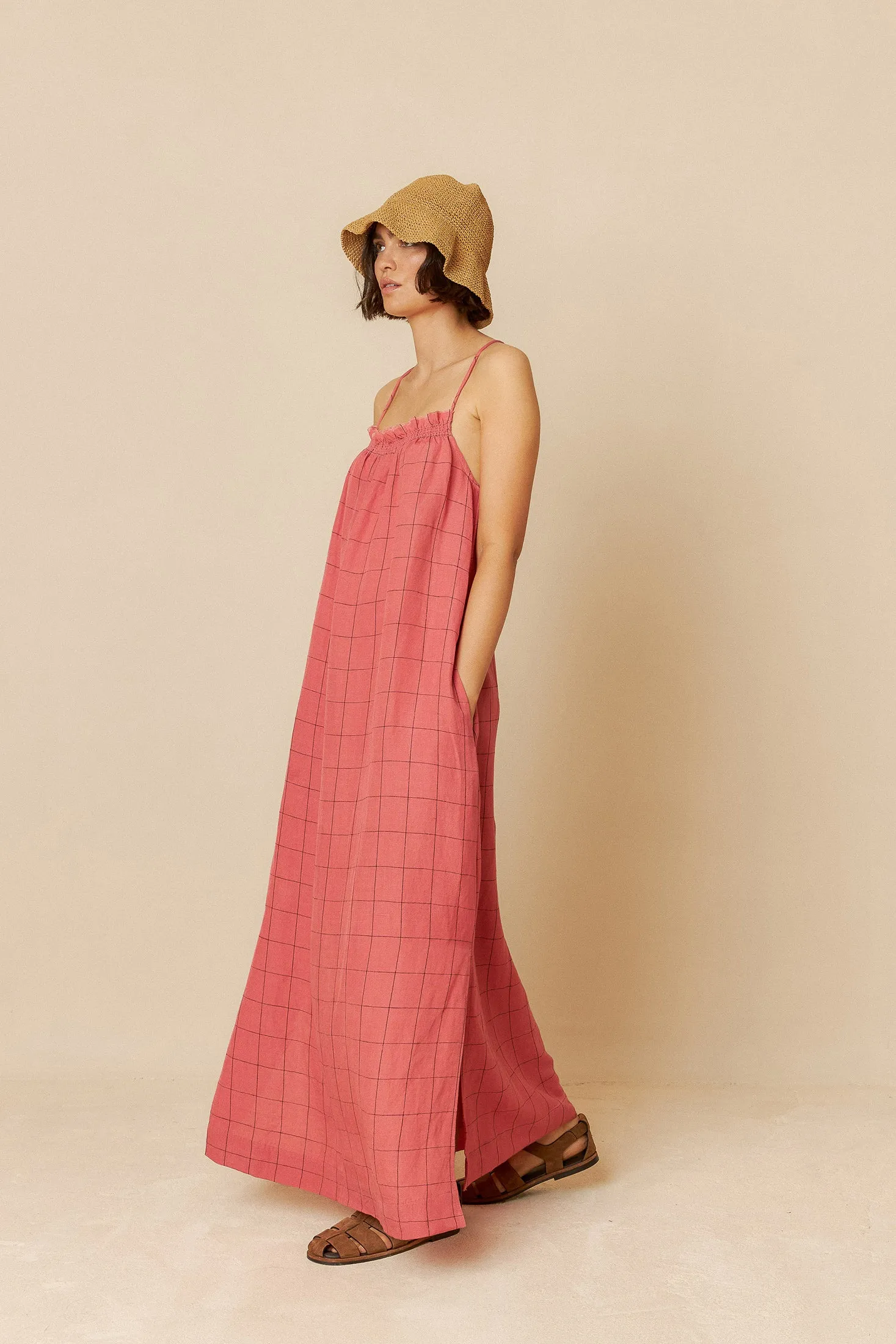 MIDI STRAP DRESS