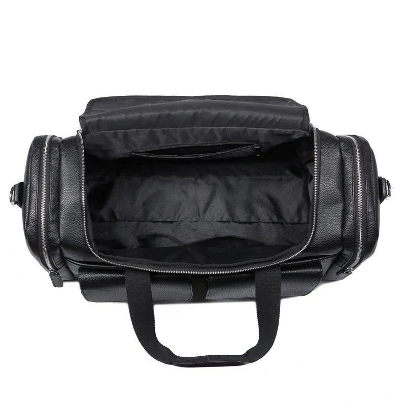 Milano-Calou Spacious Leather Duffle Bag
