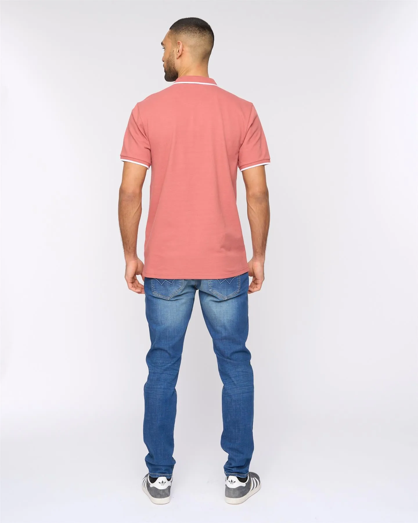 Oakden Zip Front Polo Pink
