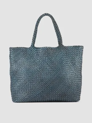 OC CLASS 35 - Blue Leather Shoulder Bag