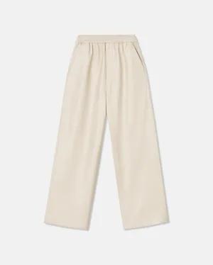 Odessa - Okobor™ Alt-Leather Pants - Creme