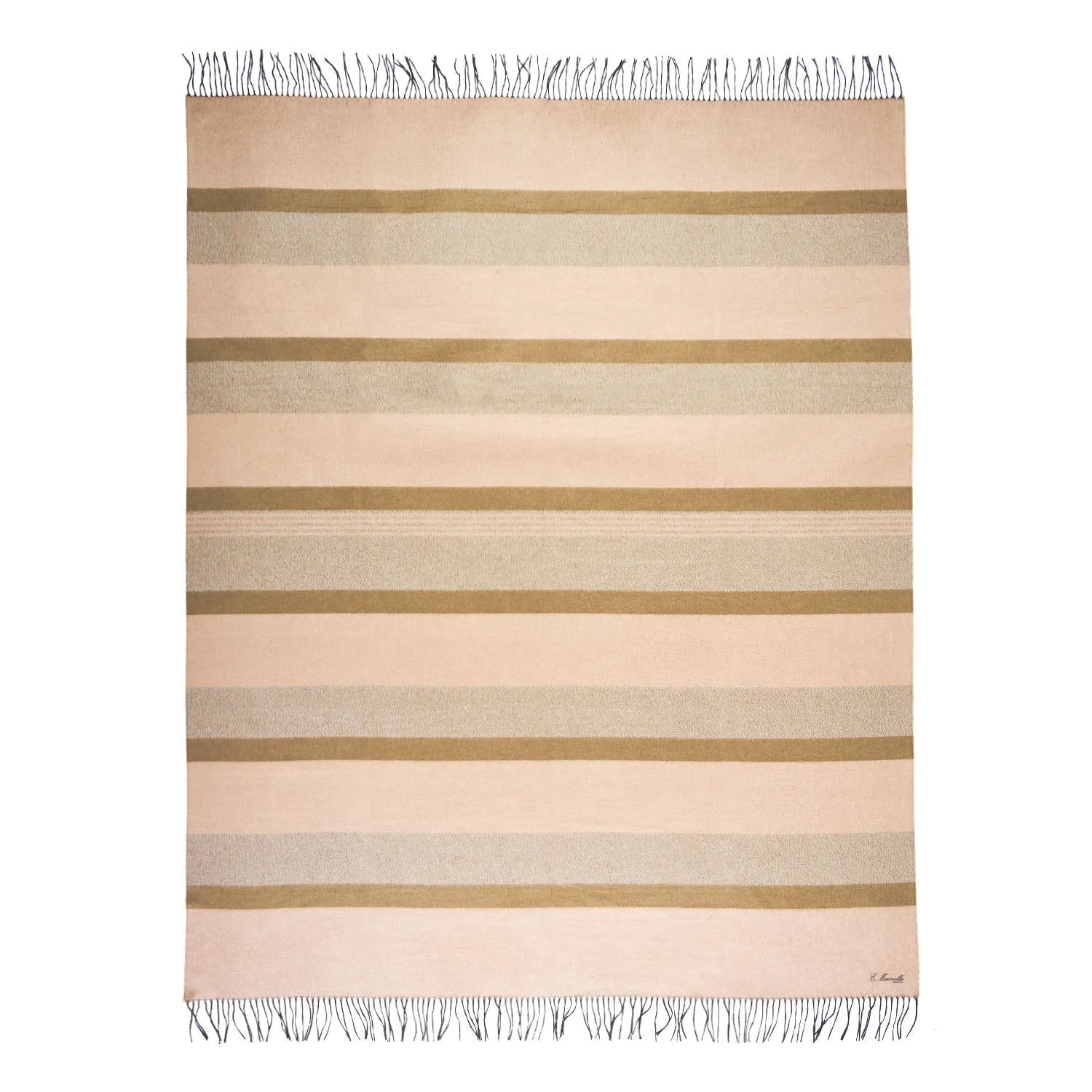 PINK AND CAMEL SILK AND CASHMERE THROW
