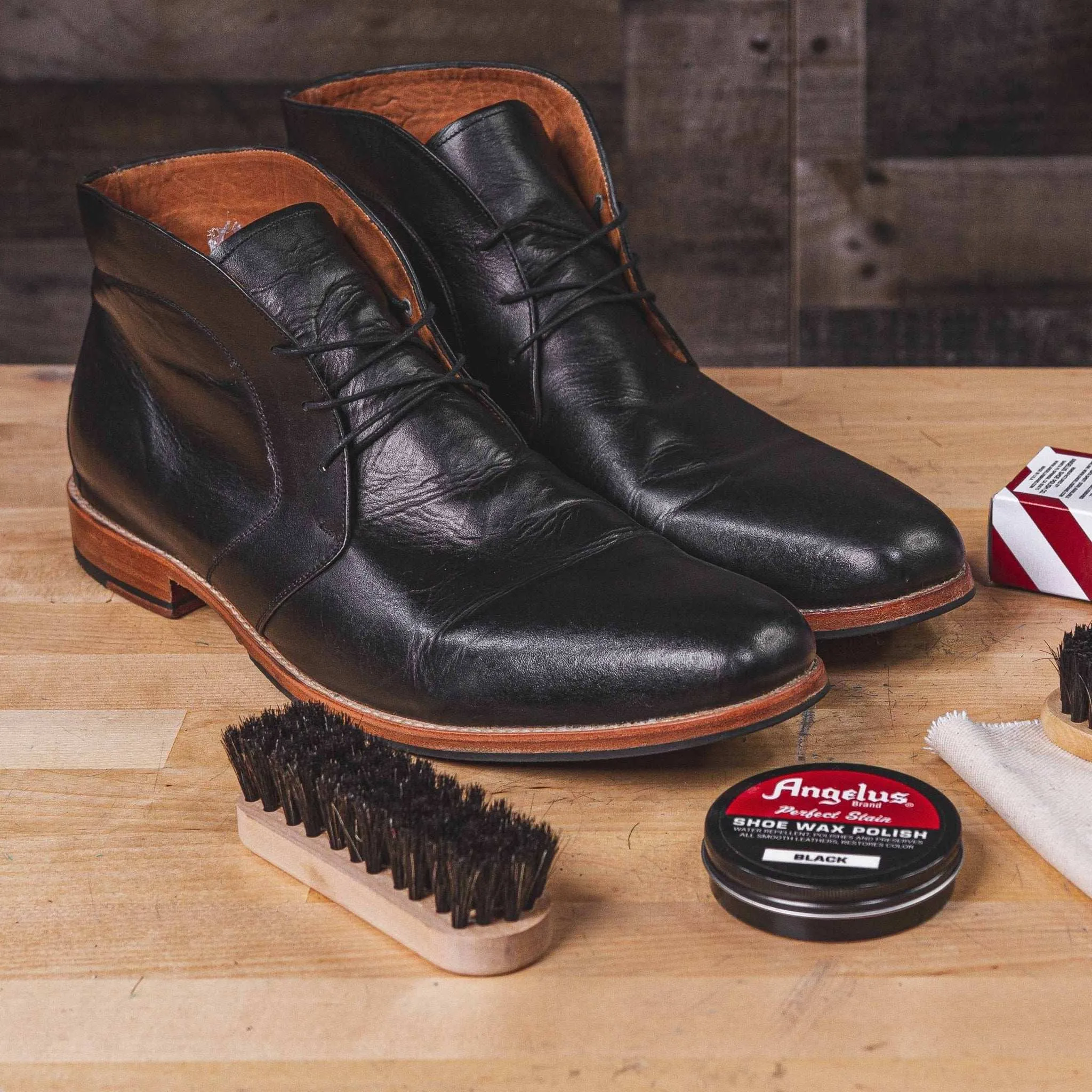 Premium Shoe Shine Brush - 100% Real Horsehair