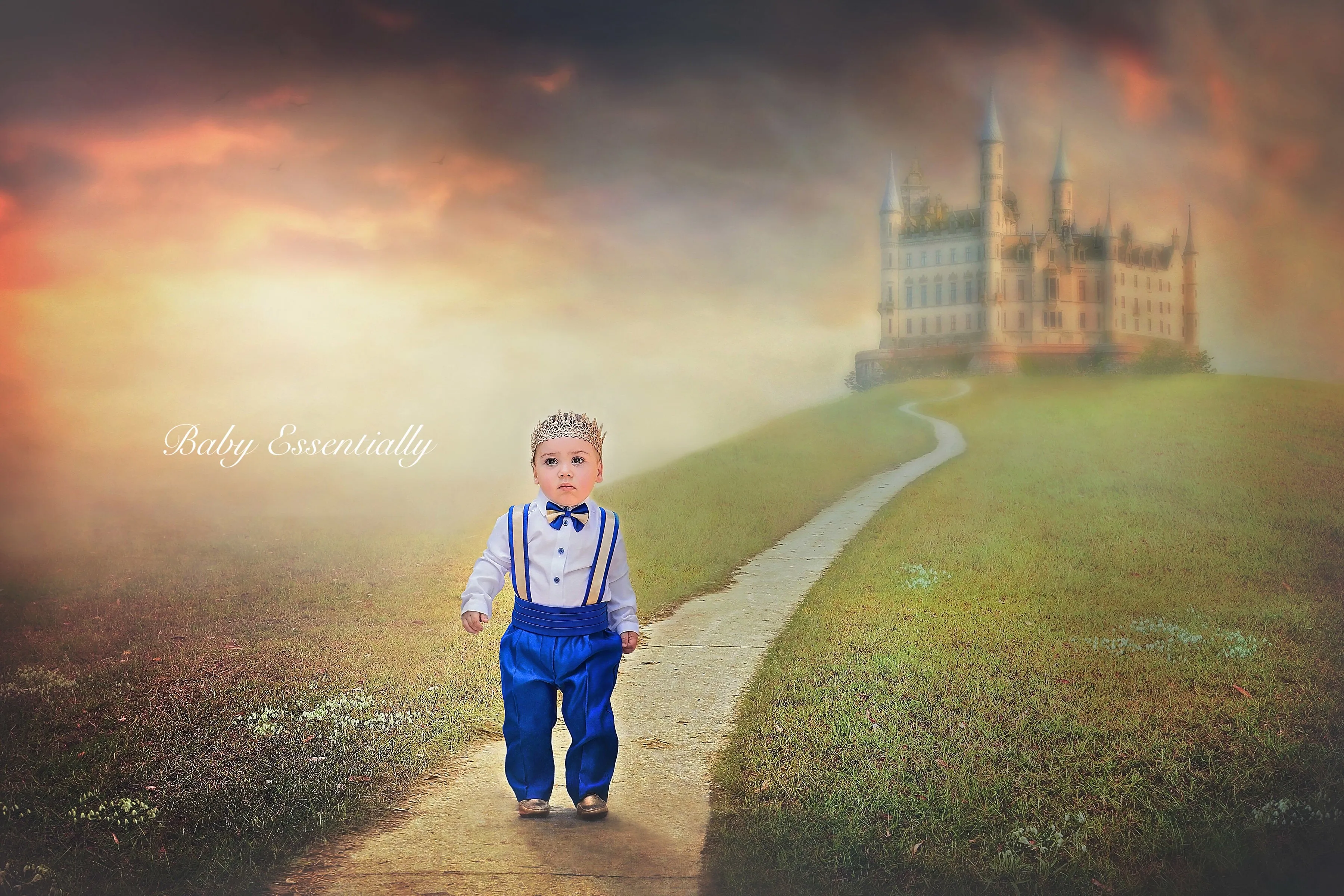 Prince William Tux Royal Blue & Gold