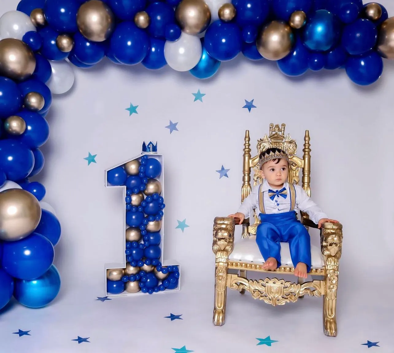 Prince William Tux Royal Blue & Gold
