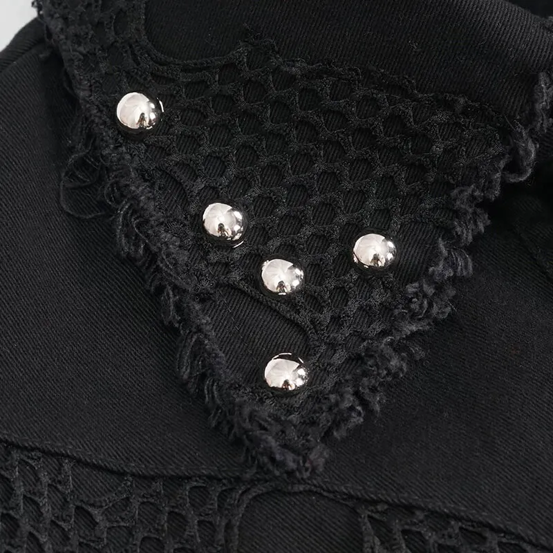 Punk Heavy Metal Men's Waistcoat With Loops And Buckles / Arternative Male Clothing