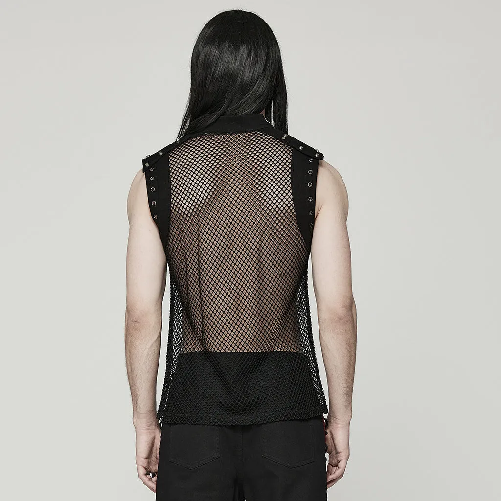Punk mesh Translucent men Vest WT-620DQM WT-620BXM