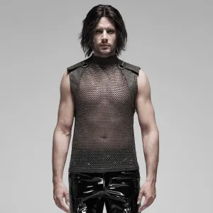 Punk mesh Translucent men Vest WT-620DQM WT-620BXM
