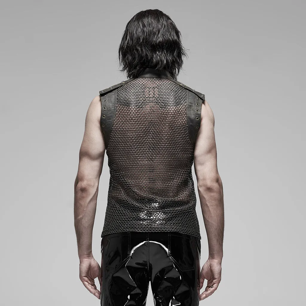 Punk mesh Translucent men Vest WT-620DQM WT-620BXM