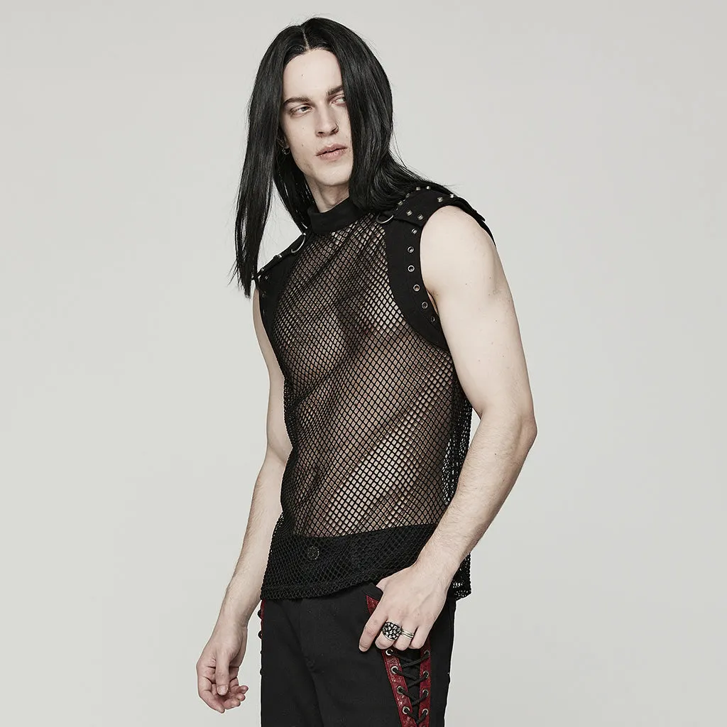 Punk mesh Translucent men Vest WT-620DQM WT-620BXM