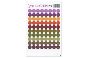 "Yoga and Meditation" Lid Stickers (Sheet of 88)