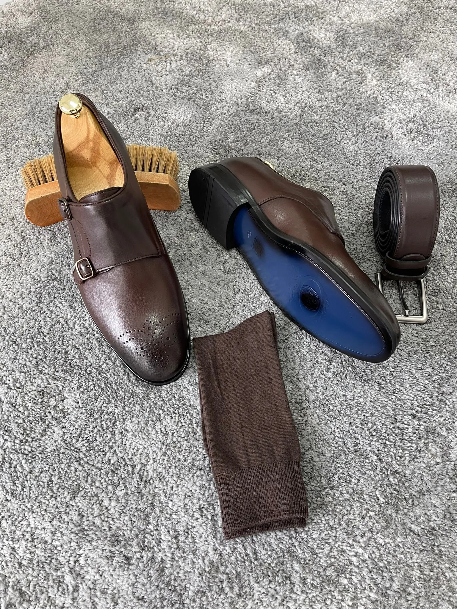Reese Special Edition Double Buckled Classic Brown Shoes
