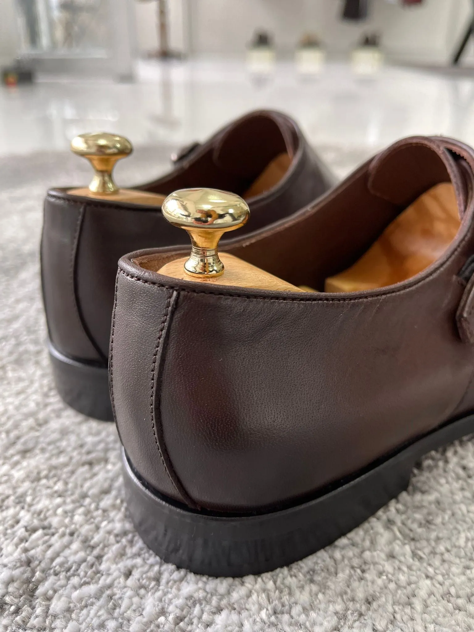 Reese Special Edition Double Buckled Classic Brown Shoes