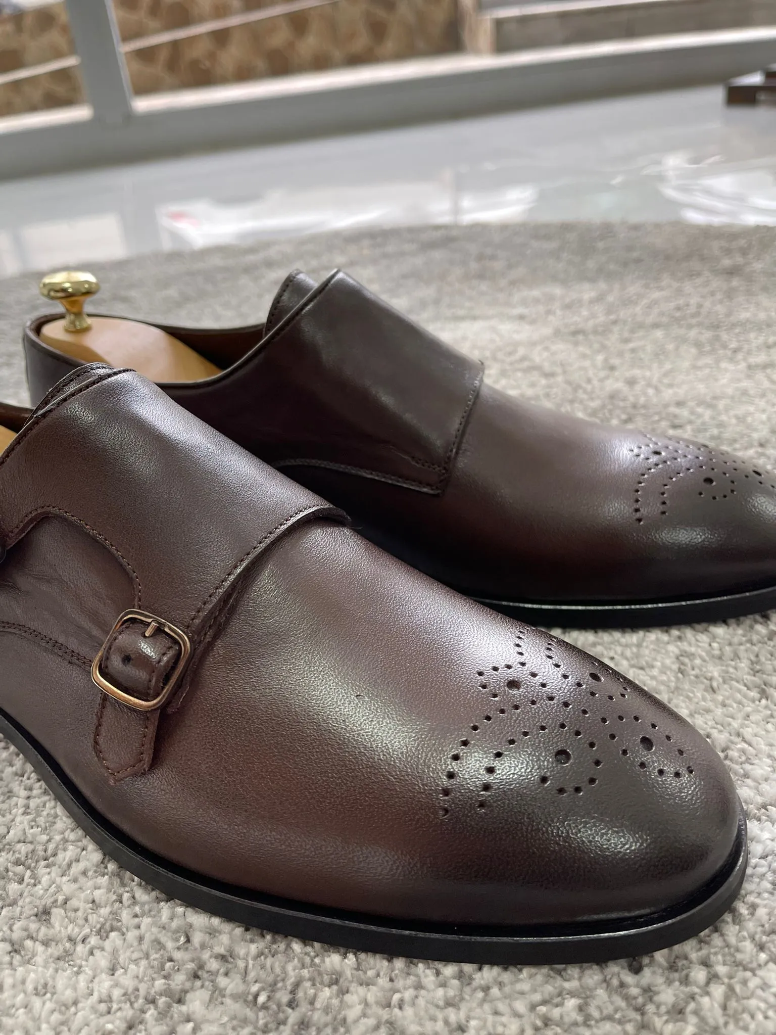 Reese Special Edition Double Buckled Classic Brown Shoes