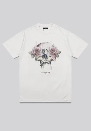 ROSES SKULL T-SHIRT OFF WHITE