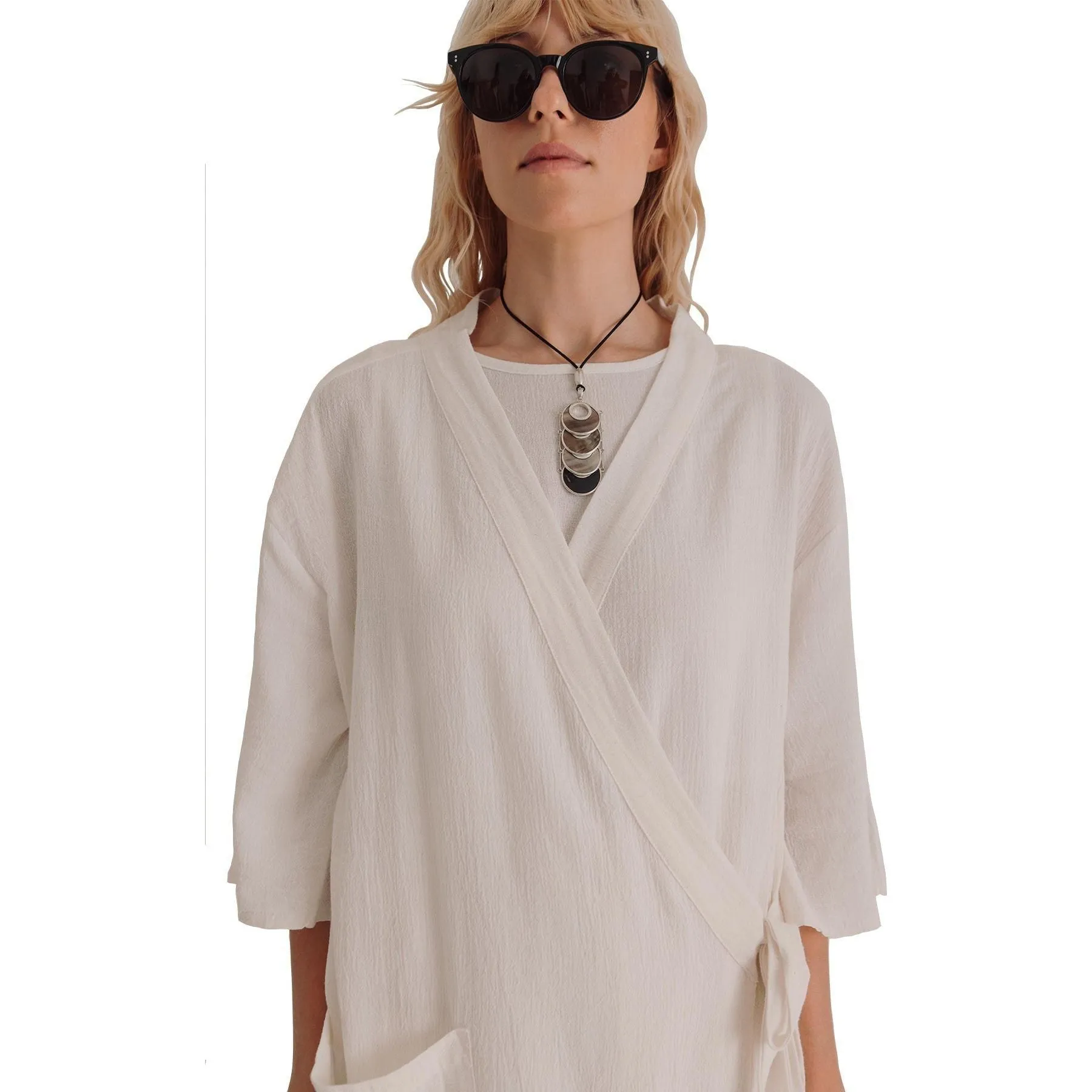 Sile Kimono Dress, Off White