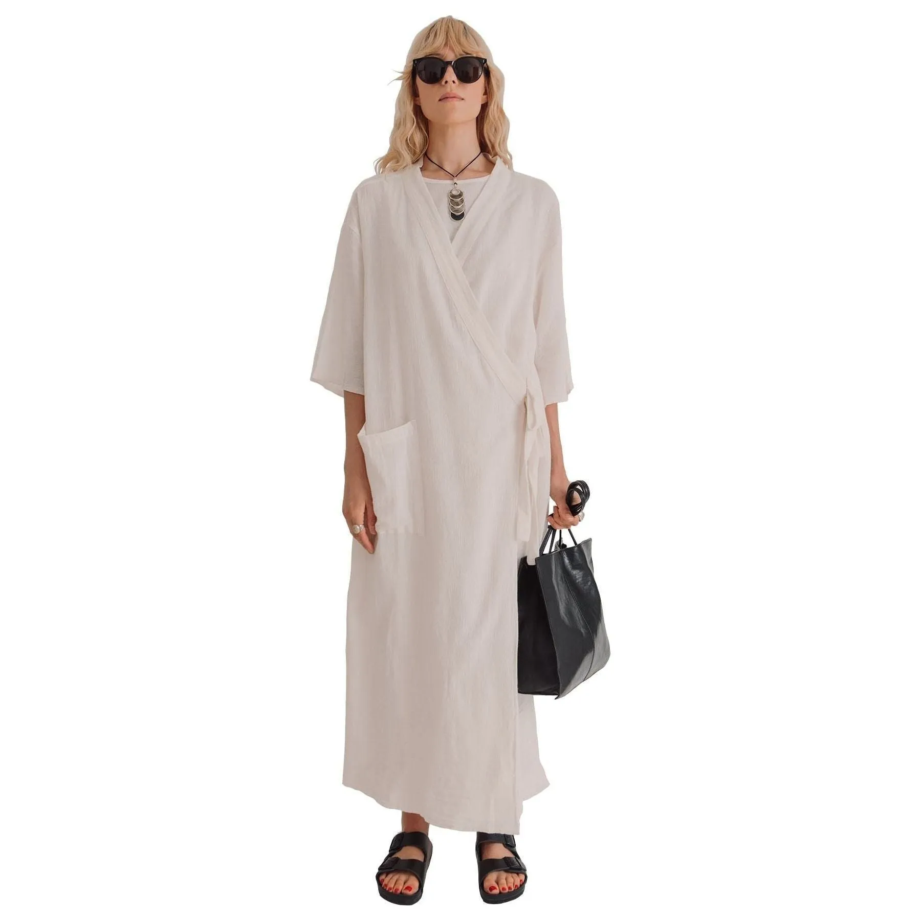 Sile Kimono Dress, Off White