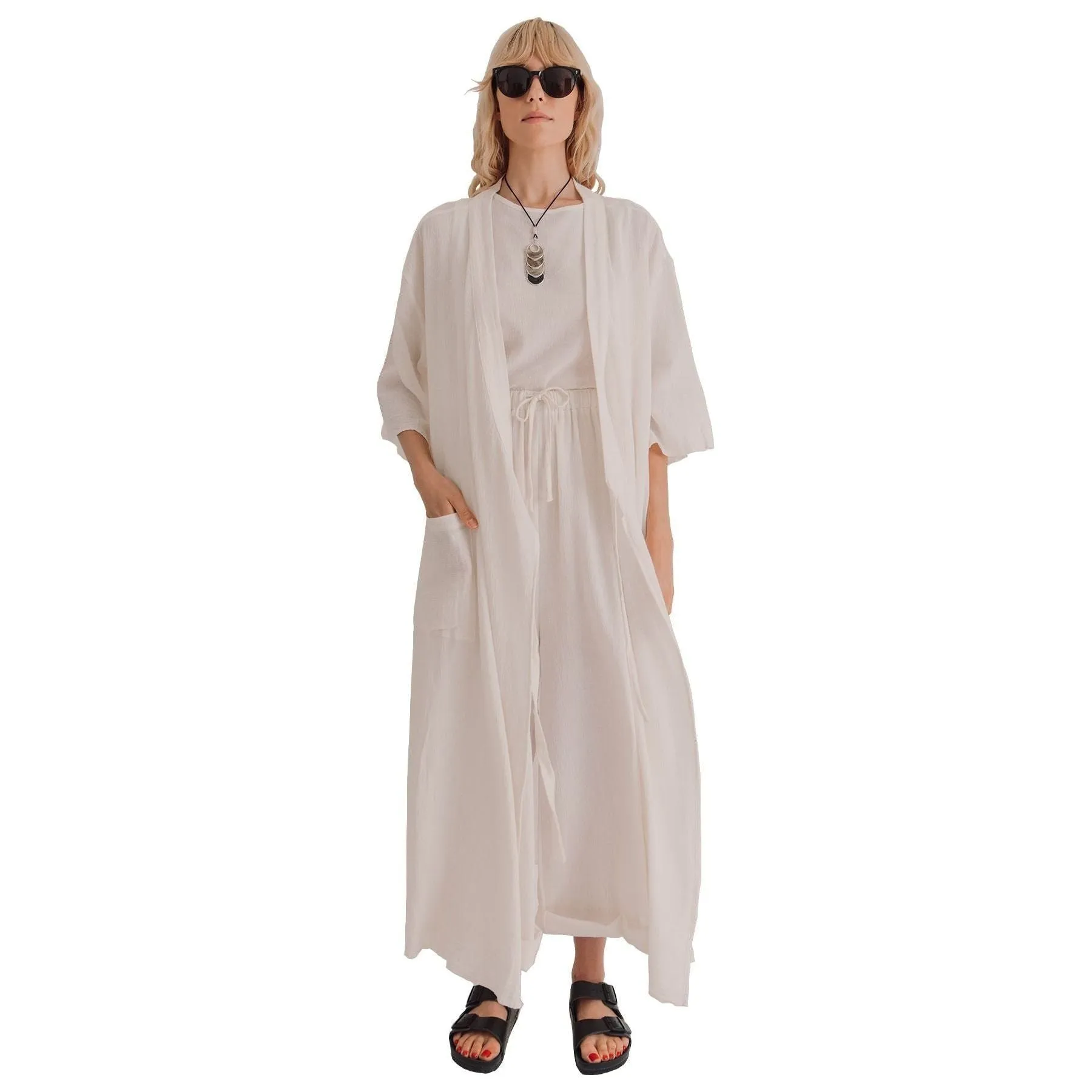Sile Kimono Dress, Off White