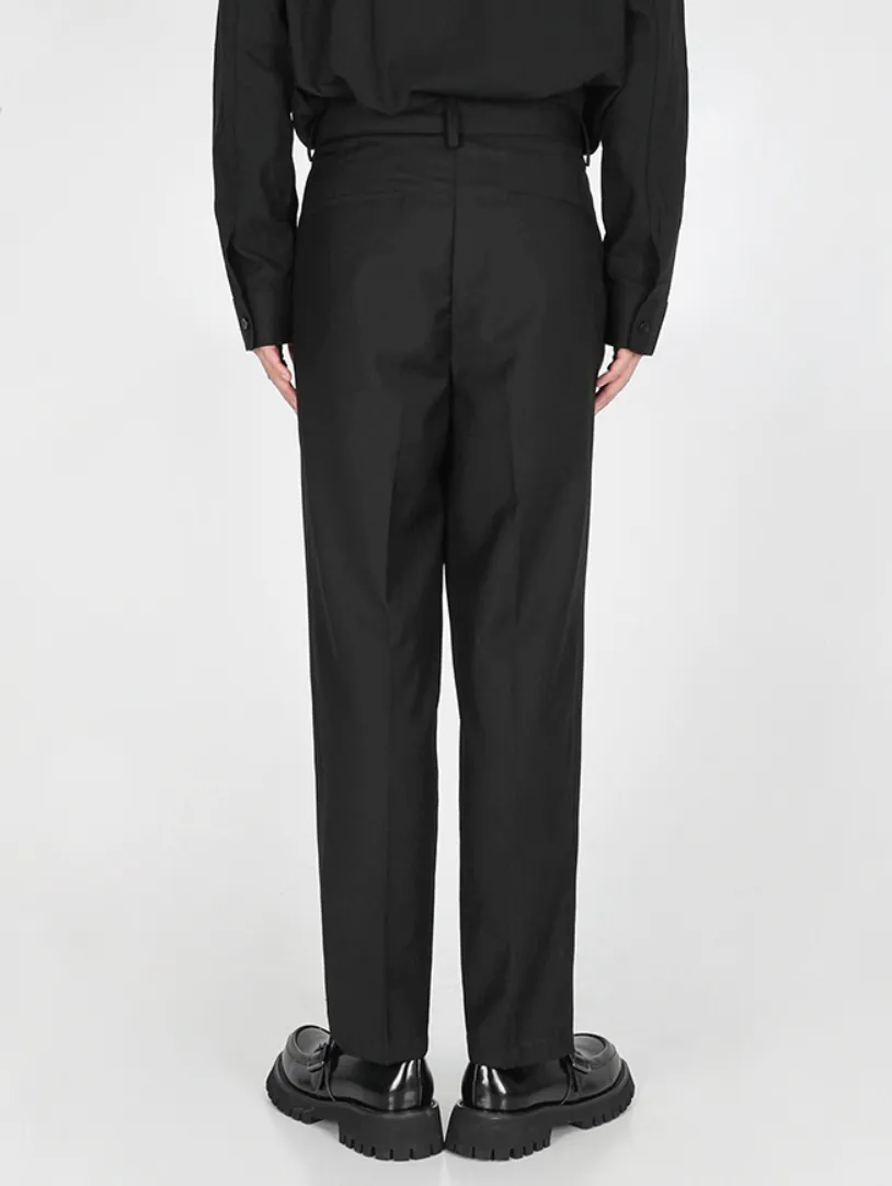 Slim Fit Lightweight Pants with Strap