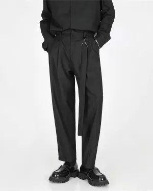 Slim Fit Lightweight Pants with Strap