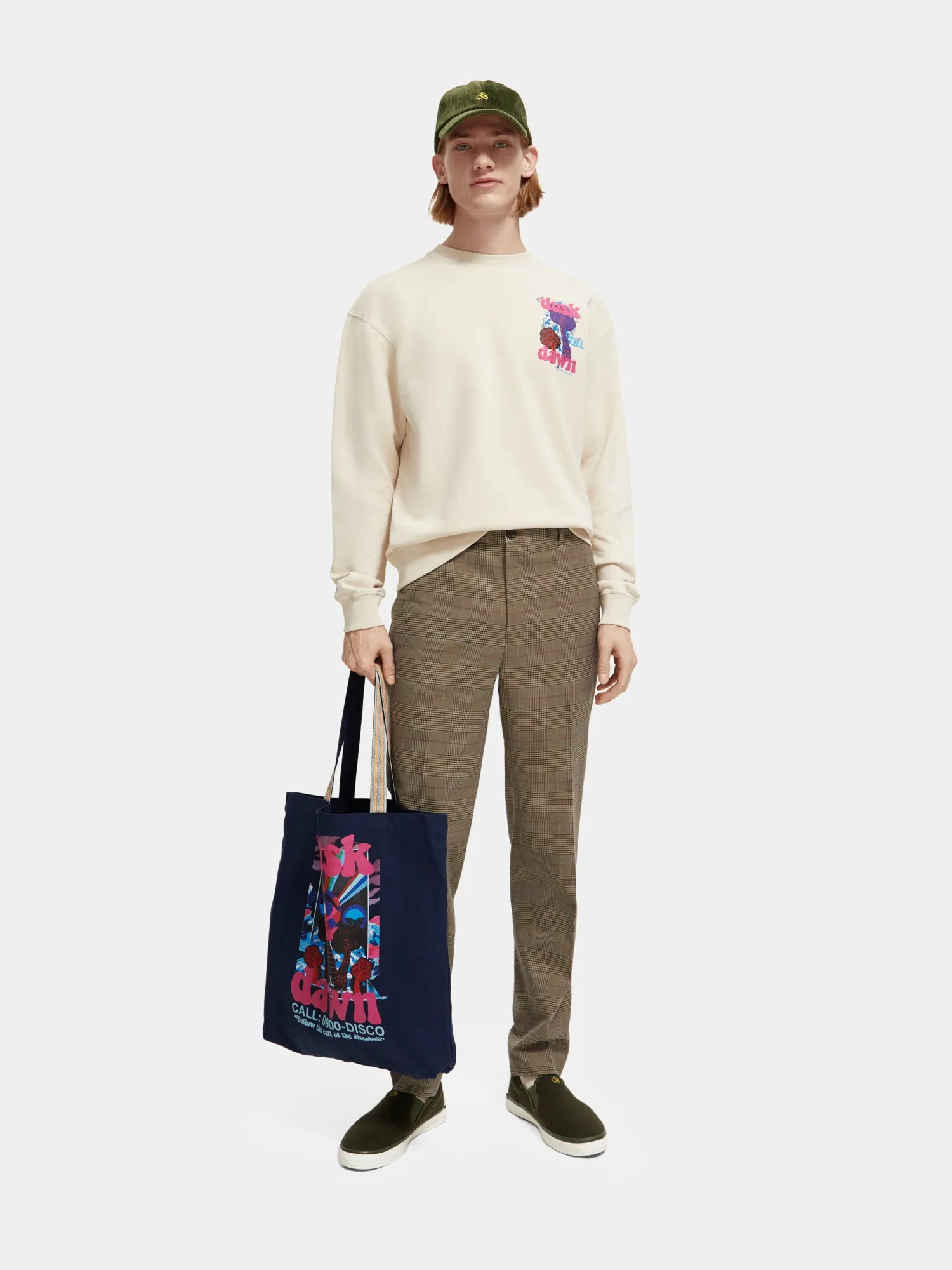 Slim tapered fit check chinos