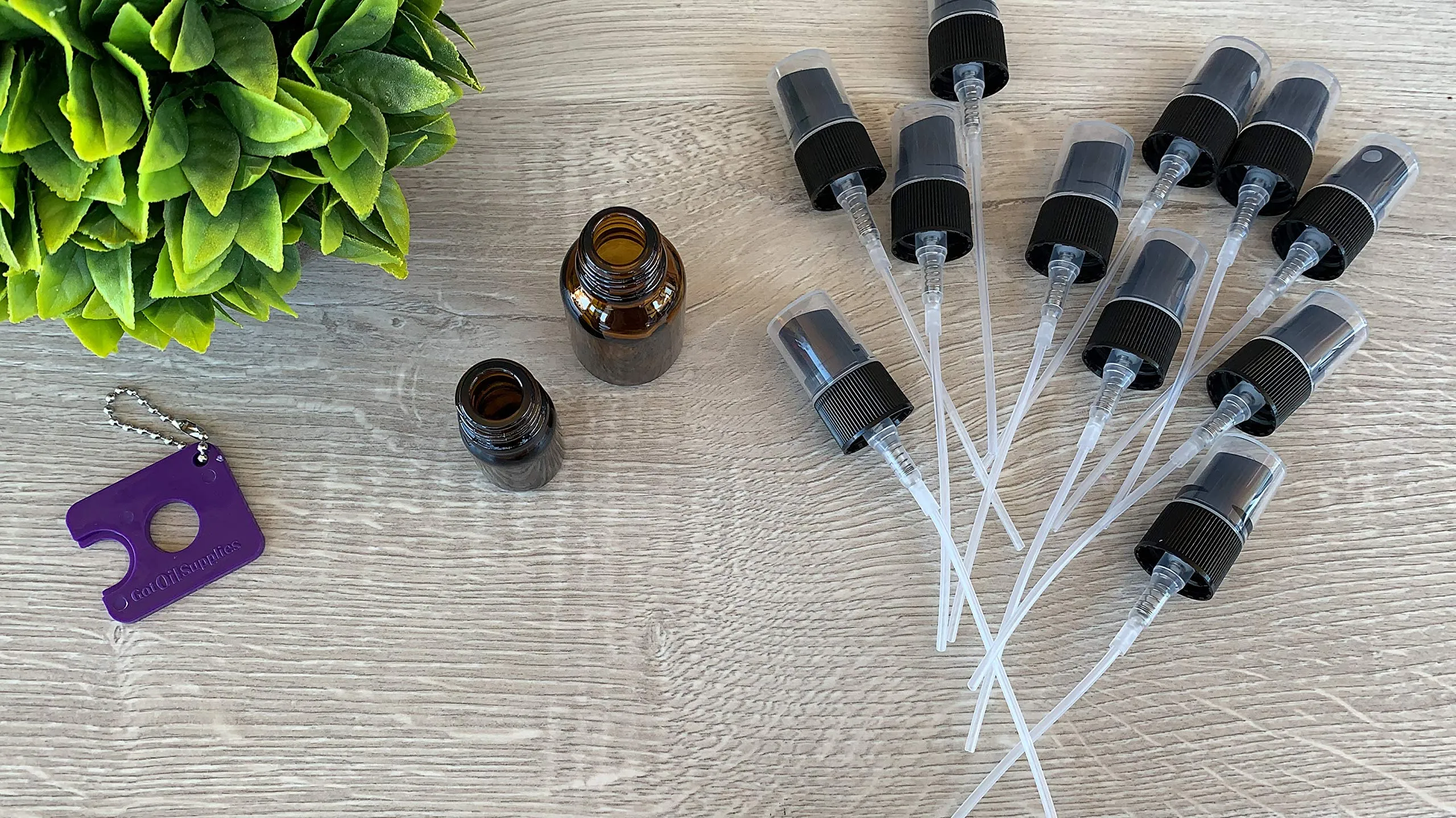 Spray Bottle Tops For Essential Oil Bottles. Reduce, Reuse and Recycle Your Empty EO Containers and Bottles With Our Fine Mist Sprayer Replacement Pump (Black) by Got Oil Supplies