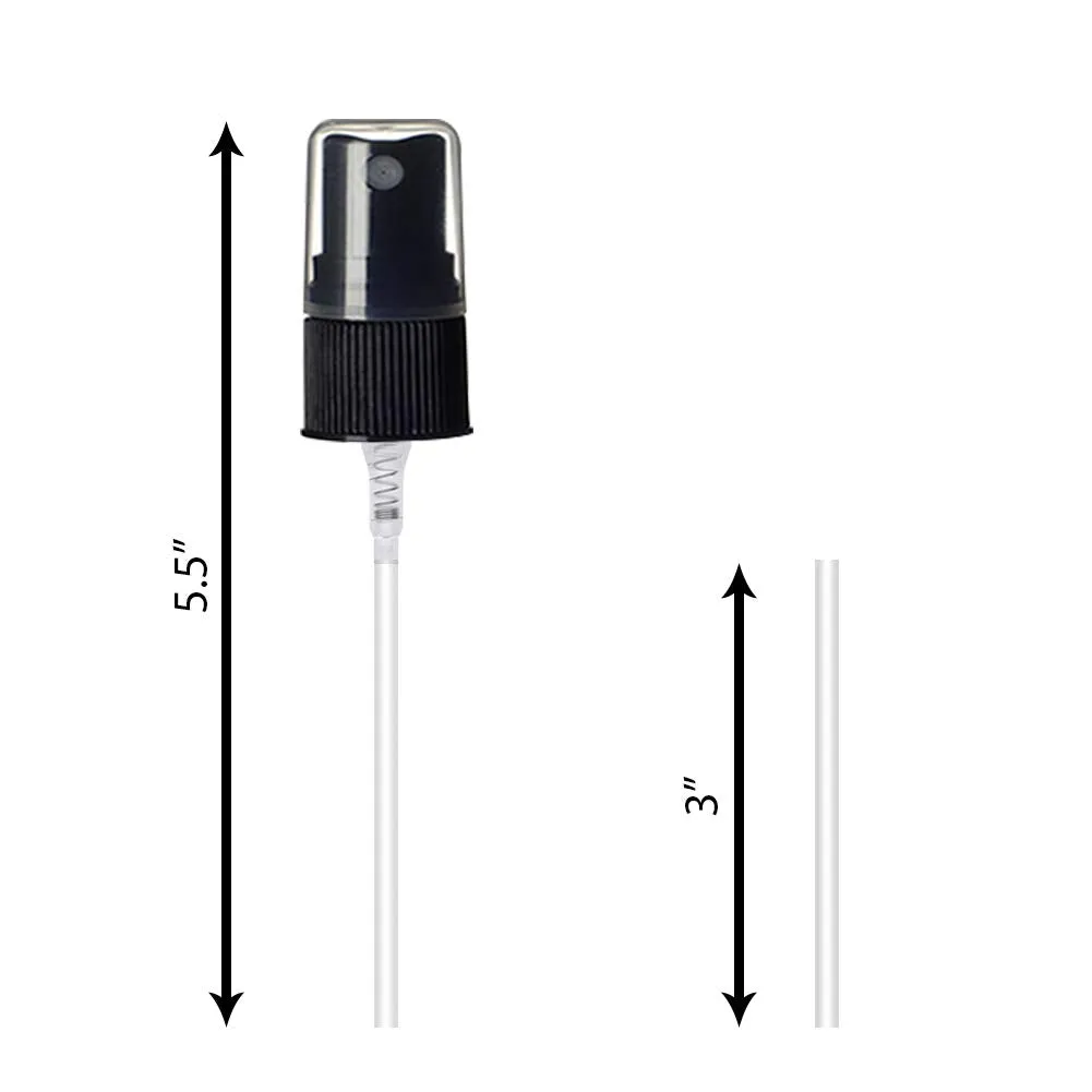 Spray Bottle Tops For Essential Oil Bottles. Reduce, Reuse and Recycle Your Empty EO Containers and Bottles With Our Fine Mist Sprayer Replacement Pump (Black) by Got Oil Supplies