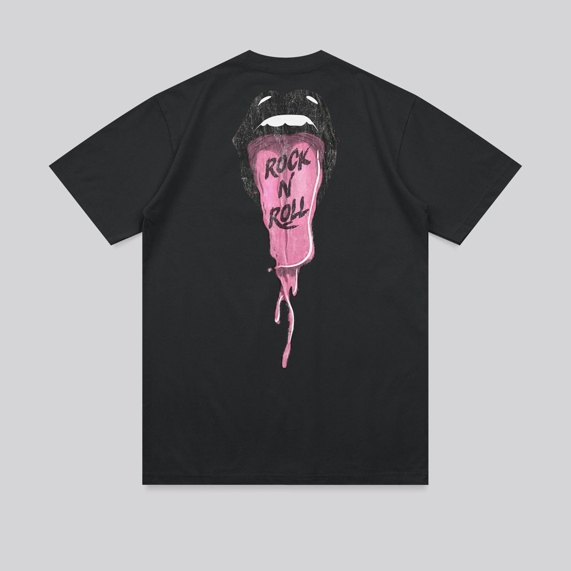 TONGUE T-SHIRT WASHED BLACK