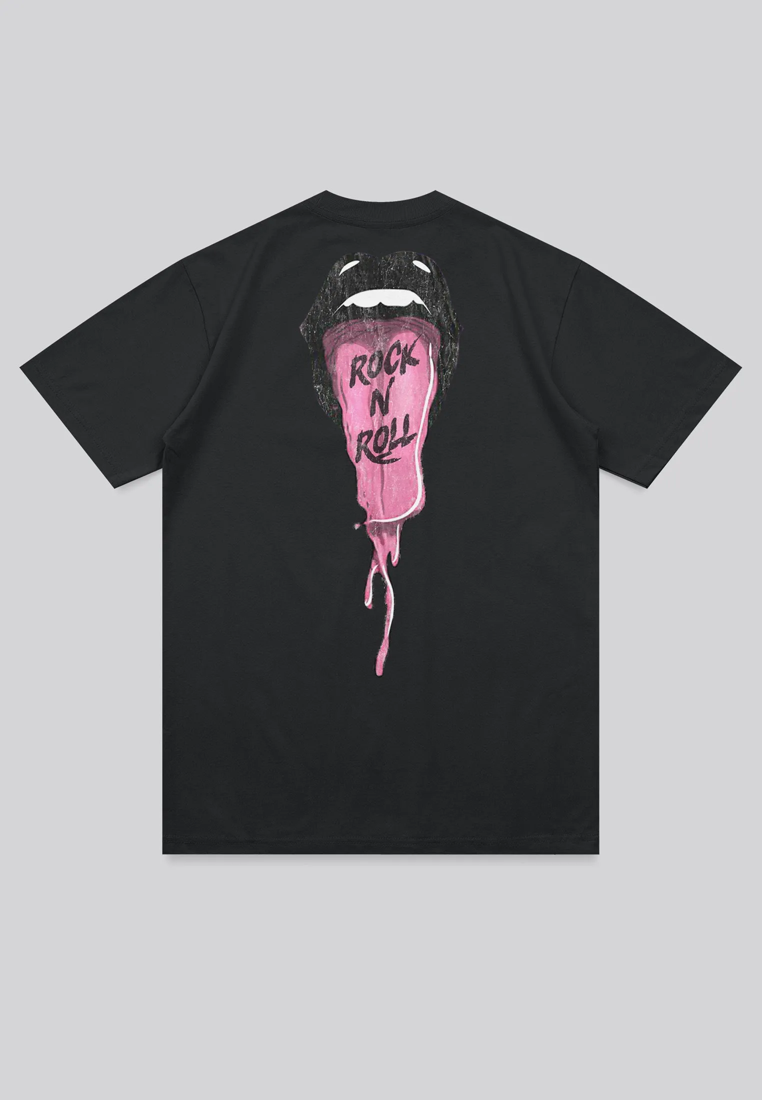 TONGUE T-SHIRT WASHED BLACK